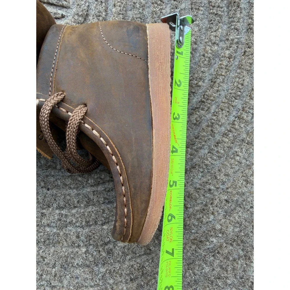 Clarks Originals Wallabee Kids 7.5C Brown Leather Unisex Moccasin Crepe Sole